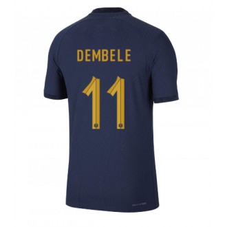 Frankrike Ousmane Dembele #11 Hemmatröja VM 2022 Korta ärmar